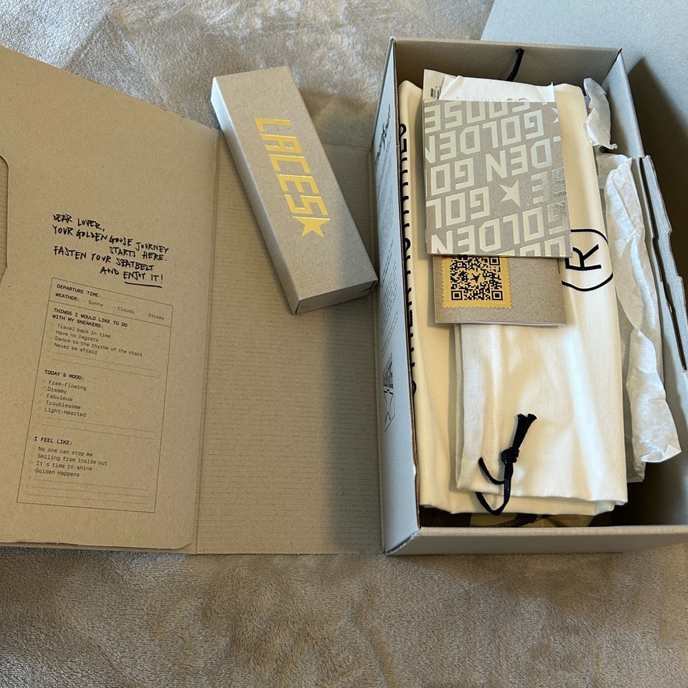 #Golden Goose white sneakers & silver worn once’s woman or men size 37, - Picture 10 of 16